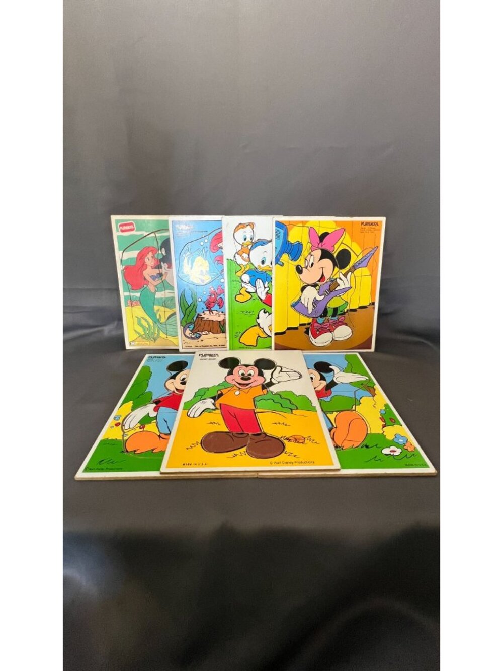 Vintage Playskool Disney Puzzles Set With Mickey Minnie & More